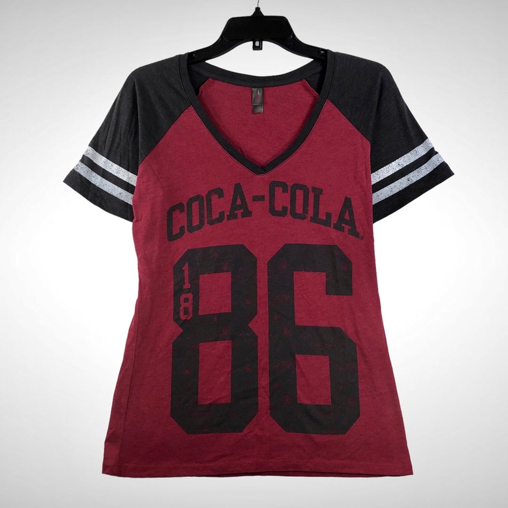 District Made Coca-Cola Ladies Game Day T-shirt Sz S